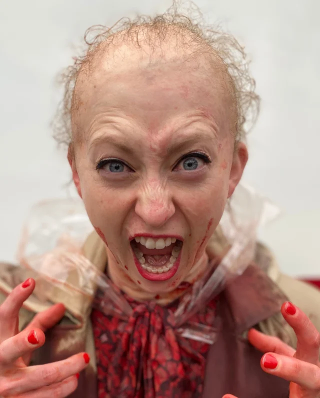 ❗️Prosthetic Make-up❗️
•
„Cuckoo“ 2022
Currently playing in theaters!
•
@cuckoomovie 
@neonrated 
@fiction_park 
•
We designed a silicone bald cap for the character Hooded Woman played by the amazing and wonderful @kalinmorrow !! 
The appliance blended into the forehead (and deep in the neck) and had a separate blender piece for the front that could go on top in case of any issues. Fortunately the set crew never needed it.
•
Make up effects design by 
@twilightcreations 
Tamar Aviv & Jörn Seifert
Sculpted @andrea.eusebi 
Mold making @dennis.penkov 
Silicone running Kerstin Buss and @lalax_ro 
Prepainted @julietteruetz 
Hair prep and punching by @maike.heinlein 
Contact lenses @9mmsfx 
On set prosthetic supervisor Tamar Aviv
Beautifully applied by @julietteruetz and @julianhutcheson 
Thank you to Make-up and Hair designers @astrid_weber77 and @hannahfischleder for involving us and your support.
Still photographers on set 
@felix.aaa 
@mmonicalek
•
Thanks to our entire crew for their hard work to get these effects done and make them look so well ! 🙏🏼
• 
@weltkinofilmverleih 
@hessenfilmundmedien
@filmedienrw 
•
@thatdanstevens 
•
#cuckoomovie #prosthetics #silicone #hoodedwoman #baldcap #realisticart  #painting🎨 #thinhairstyles #mouldmaking #sculpting #hyperrealism #creepyeyes #baldgirls #twilightcreations #scarred #setlife🎬 #horrormoviescene 
#specialmakeupeffects #specialeffectmakeup #fxmakeupartist #sfxwounds #sfxgore #fxmakeupart #sfxmua #makeupfx #specialmakeupfx #specialmakeup #mystery